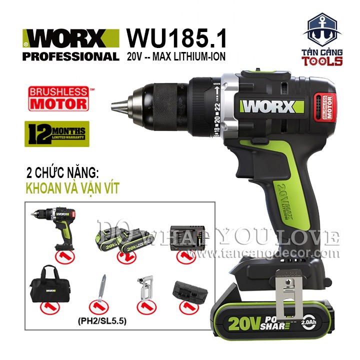 MÁY KHOAN WORX WU185.1