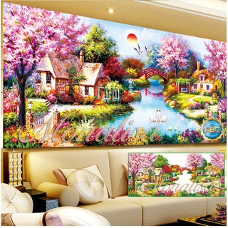 Tranh đính đá mùa xuân ấm áp LV007