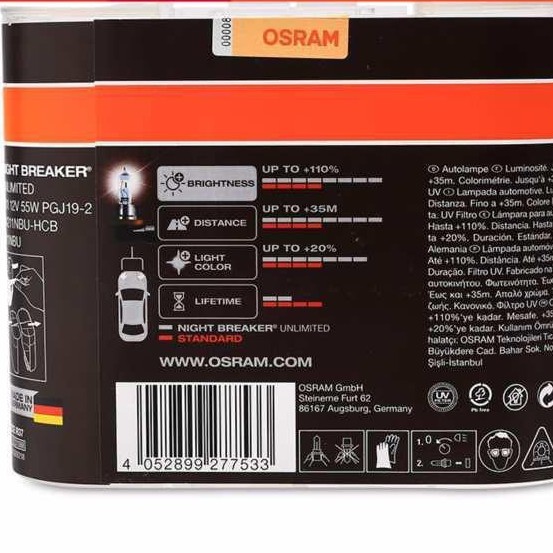 1 Đôi bóng OSRAM chính hãng 55/60W siêu sáng cho ô tô- đủ các chân