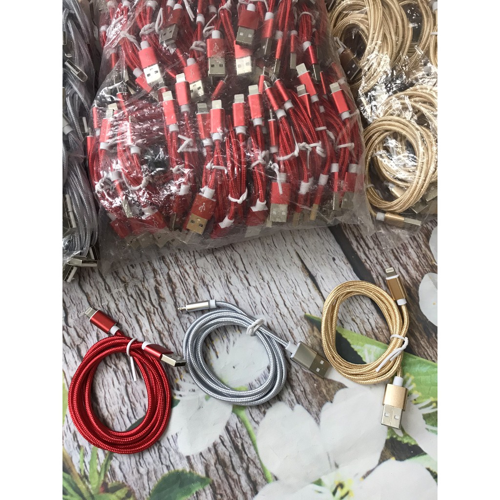 Sỉ- Dây cáp sạc bọc dù chống đứt Dài 2m .