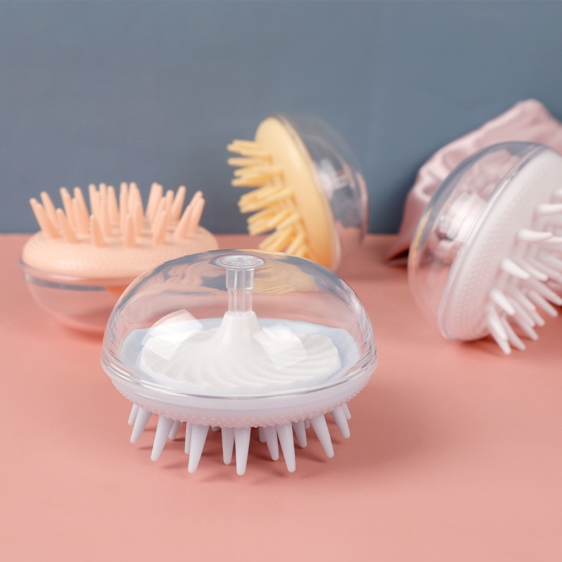 Bàn Chải Silicone Massage Da Đầu Hình Sứa Sáng Tạo