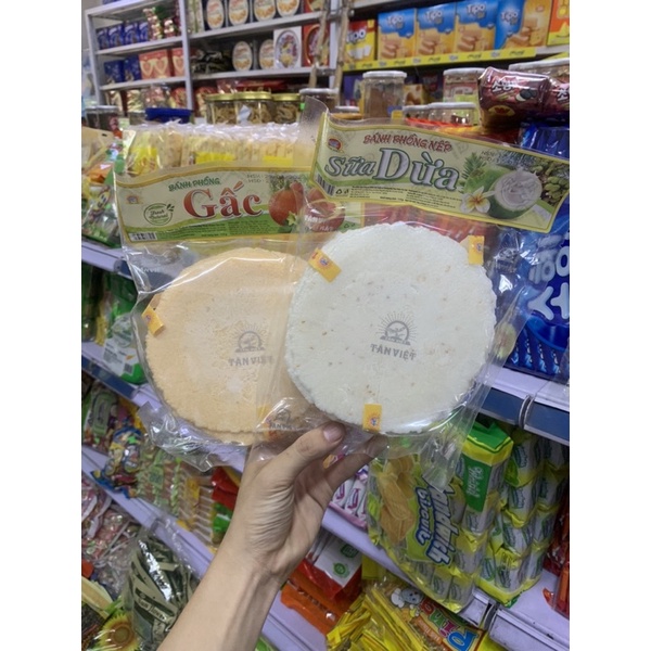 Bánh Phồng Nếp Vị ( Sữa Dừa , Chuối , Gấc ) Gói 110g