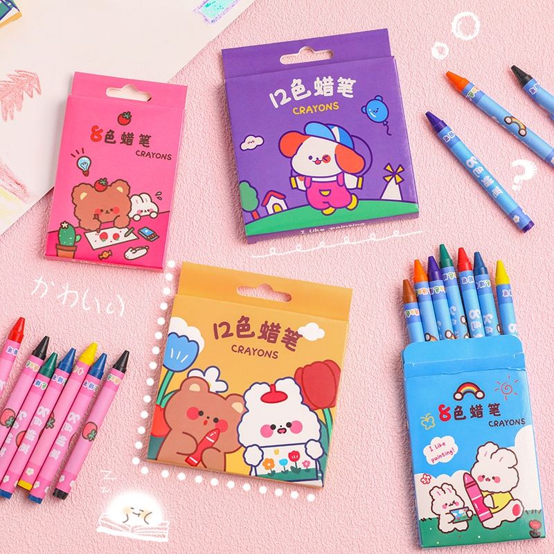Bút sáp màu hộp 8 màu/12 màu