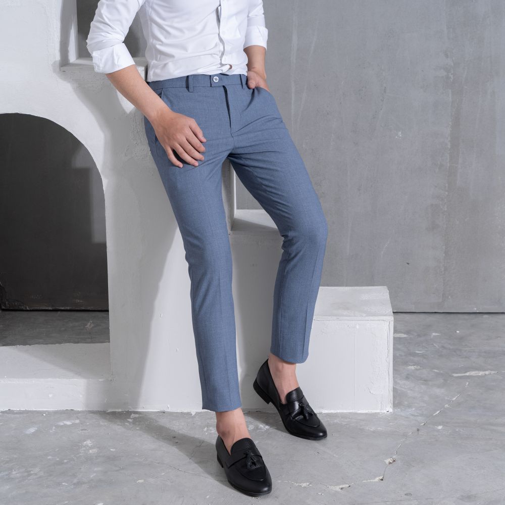 Quần âu nam vải cotton siêu co dãn slim-fit Edana Menswear, chống nhăn, chống xù ,dành người cân nặng 45 -78kg