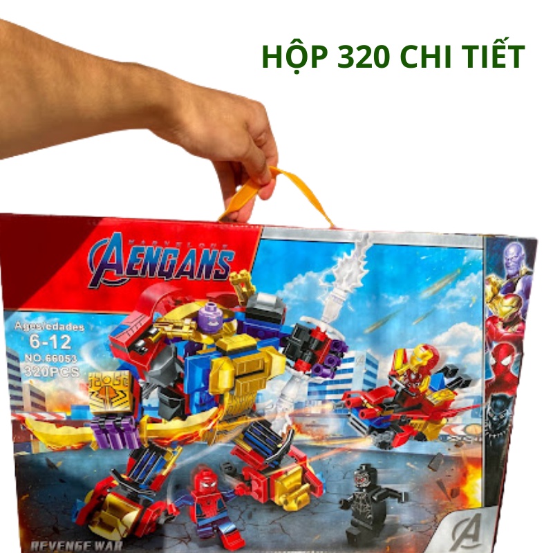 Đồ chơi Lego lắp ráp xếp hình Robot Iron man xây dựng mô hình Robots 320 chi tiết DATAS lắp ráp mô hình người sắt