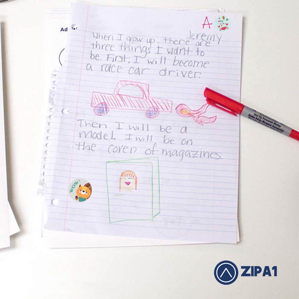 500 miếng dán sticker Năng lượng Tích cực - Hình con vật - 2.5x2.5cm / miếng - A7-115 - Zip A1