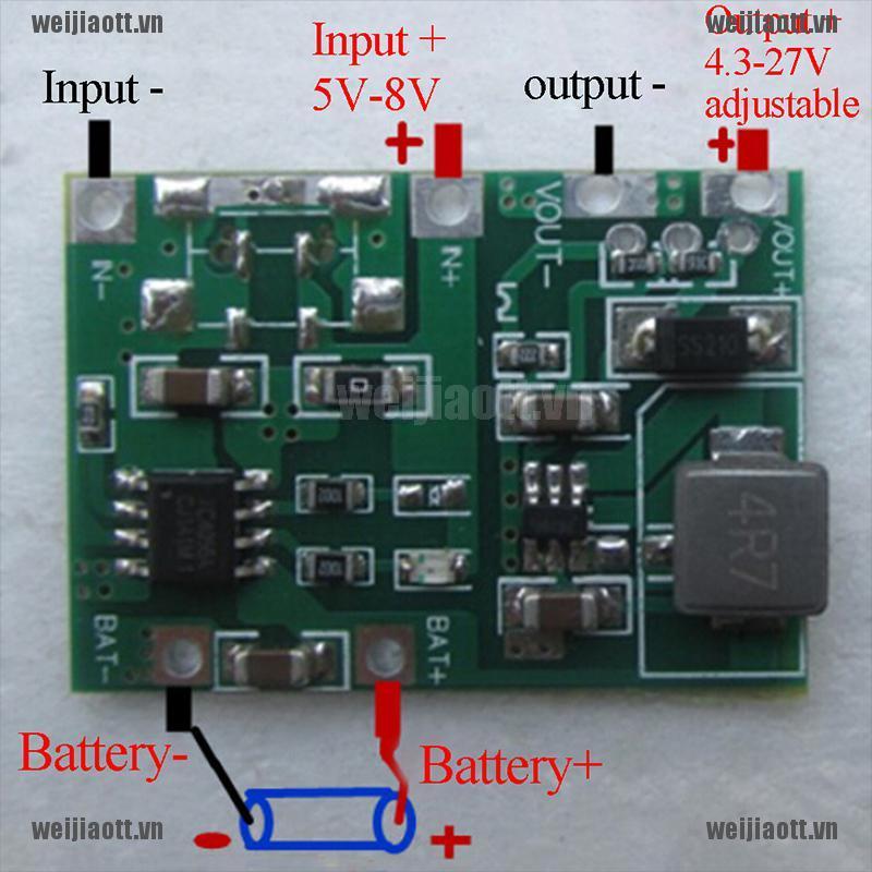 Bộ Sạc Pin Lithium Lipo 18650 3.7v 4.2v Sang 5v 9v 12v 24v