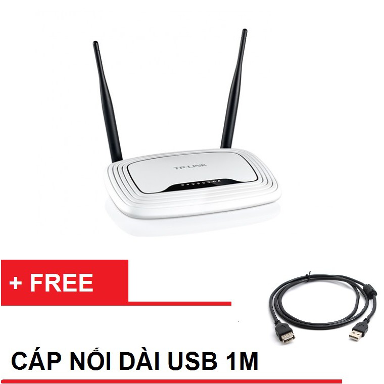 Router Wifi TP-Link TL-WR841N + Tặng 1 Cáp Nối Dài USB 1m