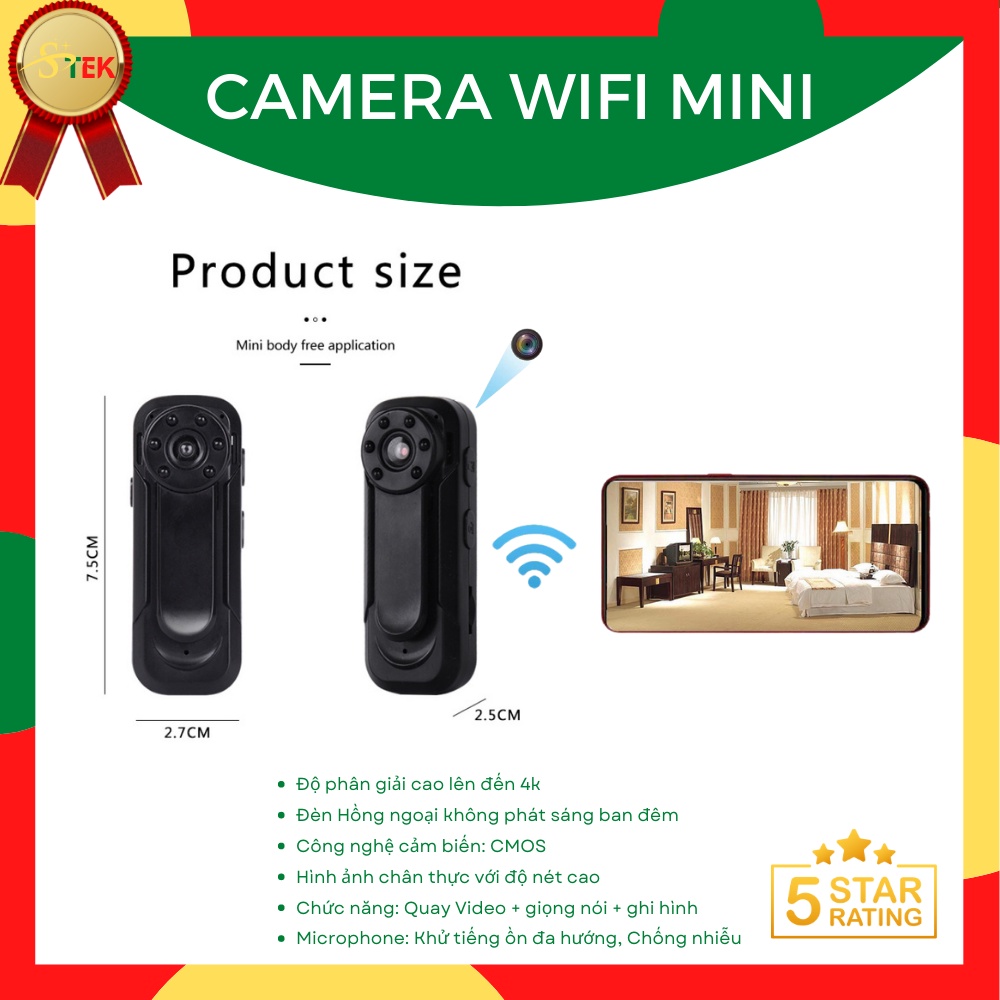 Camera Mini BK01 Độ Nét Cao Quay Phim Ban Đêm
