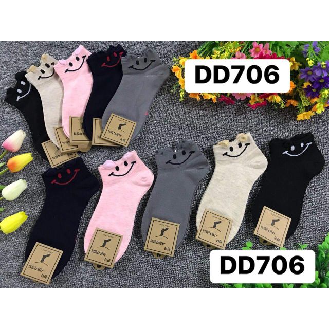 Tất nữ mặt cười mã 706
