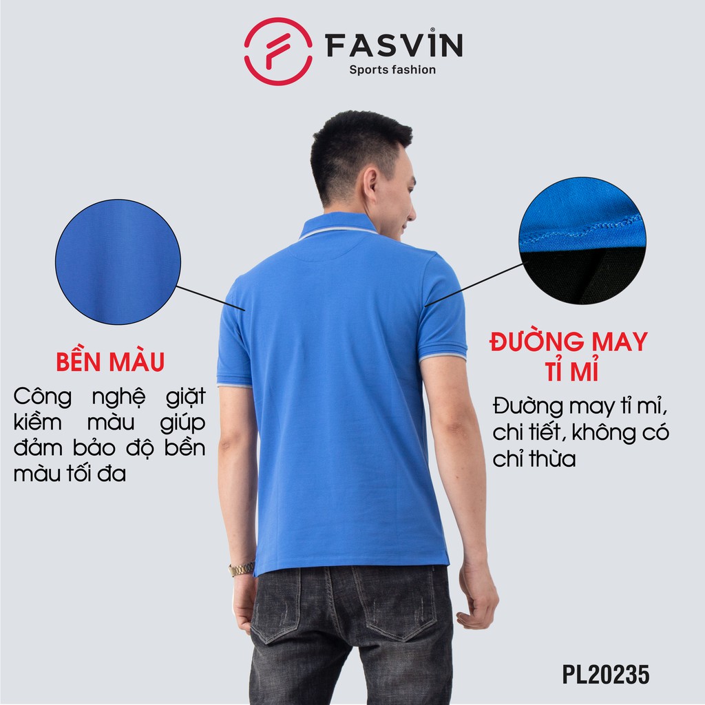 Áo polo nam Fasvin PL20235.HN chất vải cotton mềm mát lịch sự tiện dụng