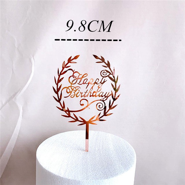 Que cắm trang trí bánh kem chữ happy birthday nhiều kiểu dáng