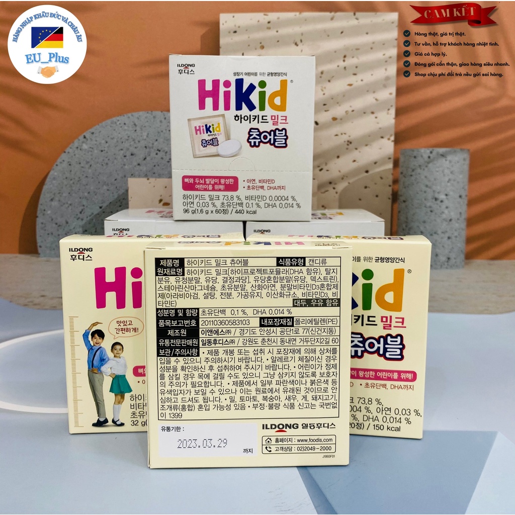 Sữa Hikid dạng viên cô đặc - Hộp 60 viên cho bé từ 1-12 tuổi