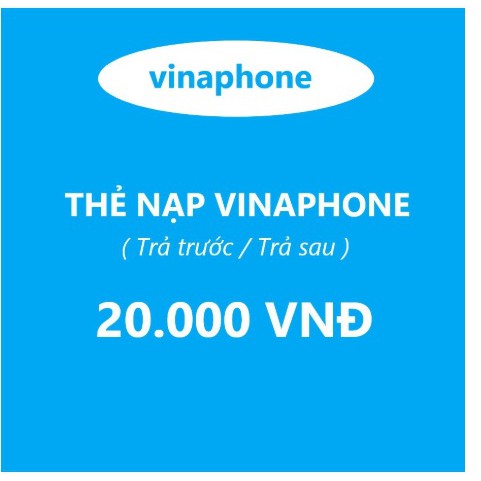Thẻ Nạp Vinaphone 20k