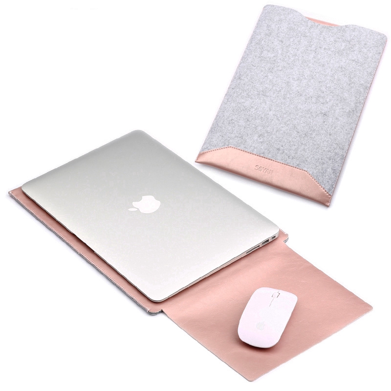 Túi đựng Laptop da Pu cho Macbook Air 12 13 Cover Retina Pro 13.3 15