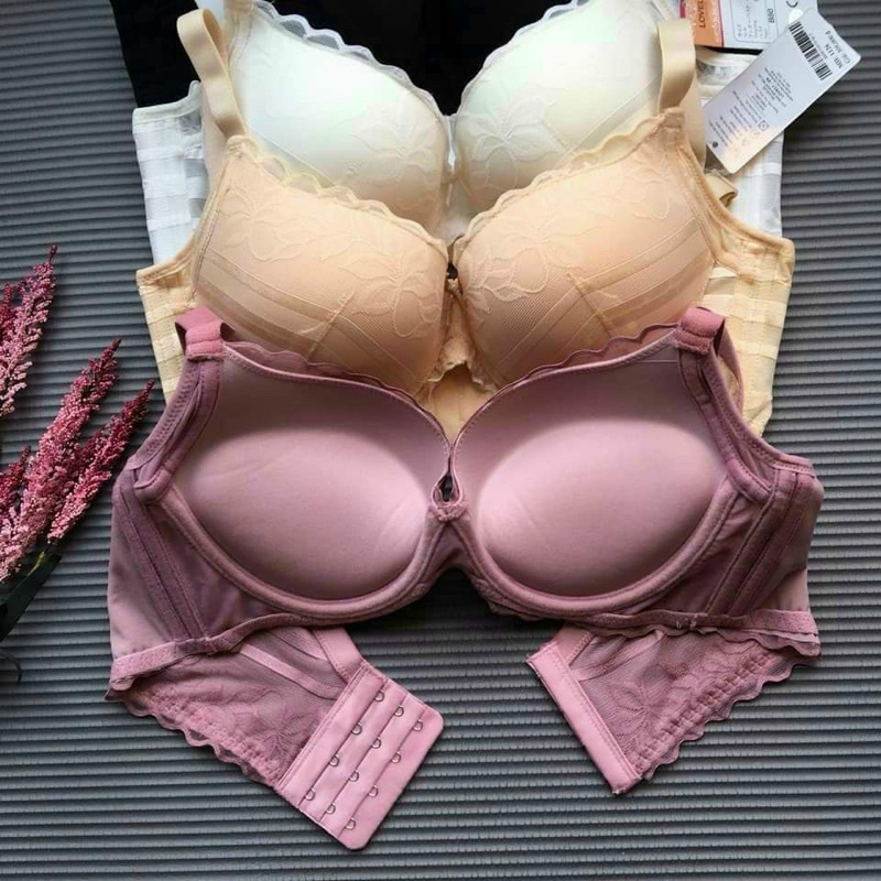 Áo Lovely ren mút dày siêu đẩy,siêu nâng tạo khe 4 móc cài _ 1126