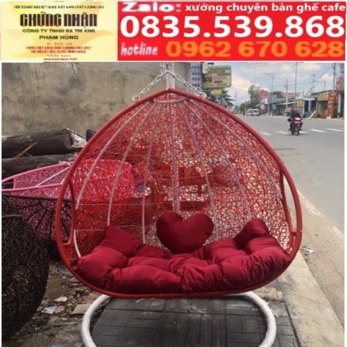 Xich đu mây nhựa xích đu đôi - chịu tải 200kg 2 người lớn ngồi bảo hành 24 tháng