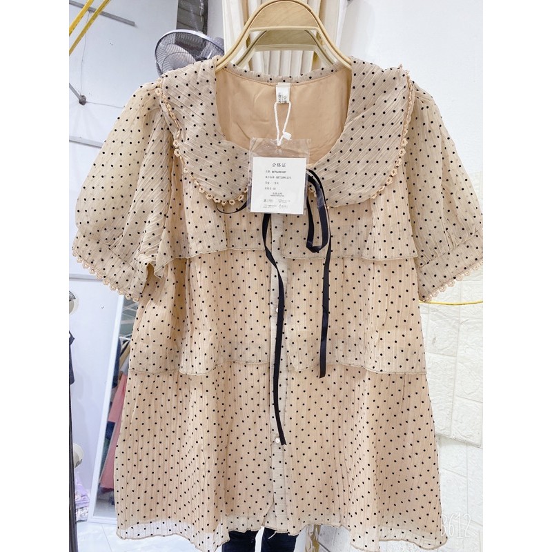 [Mã WASKT304 giảm 15% tối đa 30K đơn 99K] Áo sơ mi bi 3 tầng cổ sen cộc tay | BigBuy360 - bigbuy360.vn