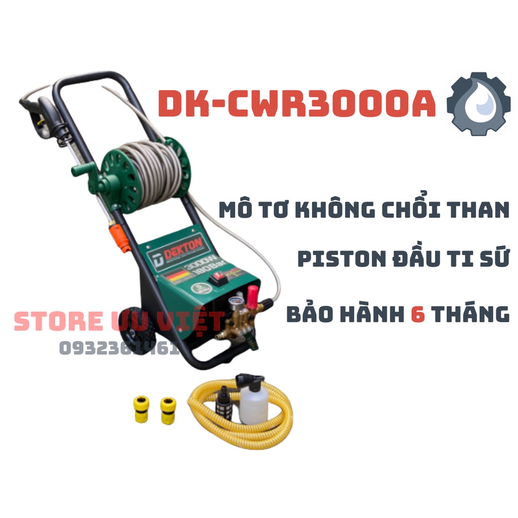 MÁY XỊT RỬA XE CAO ÁP MODEL: DK-CWR3000A CHÍNH HÃNG DEKTON BẢO HÀNH 6 THÁNG