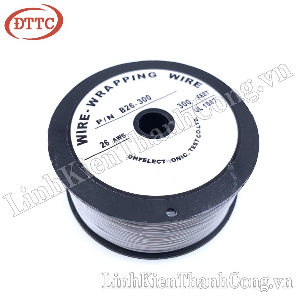 Cuộn Dây 26AWG 0.45mm 100 Mét màu trắng, xanh dương, vàng, đỏ, đen