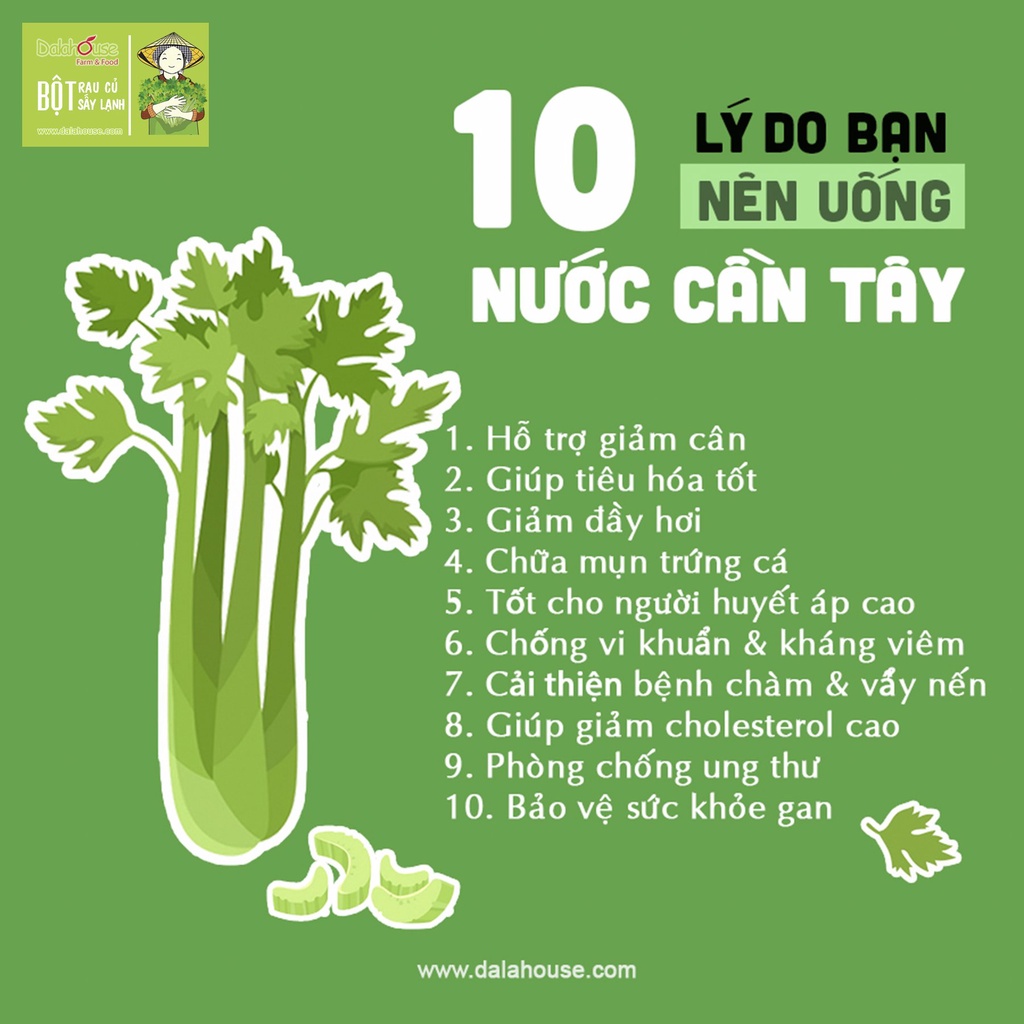 Bột Cần Tây Nguyên Chất MINNA, Thức Uống Detox Thanh Lọc Cơ Thể, Làm Mịn Da Hộp 75g (25 gói x 3g)