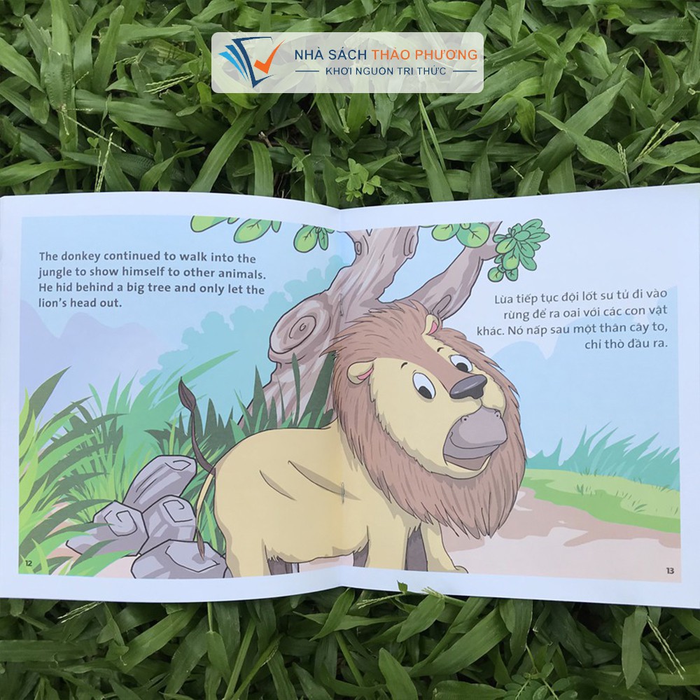 Sách - Lừa đội lốt sư tử - Truyện tranh ngụ ngôn song ngữ Anh – Việt