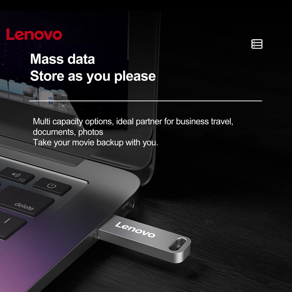 Usb 3.0 Dung Lượng 4GB/8GB/16GB/32G/64GB/128GB Chống Thấm Nước Dành Cho Lenovo U Disk