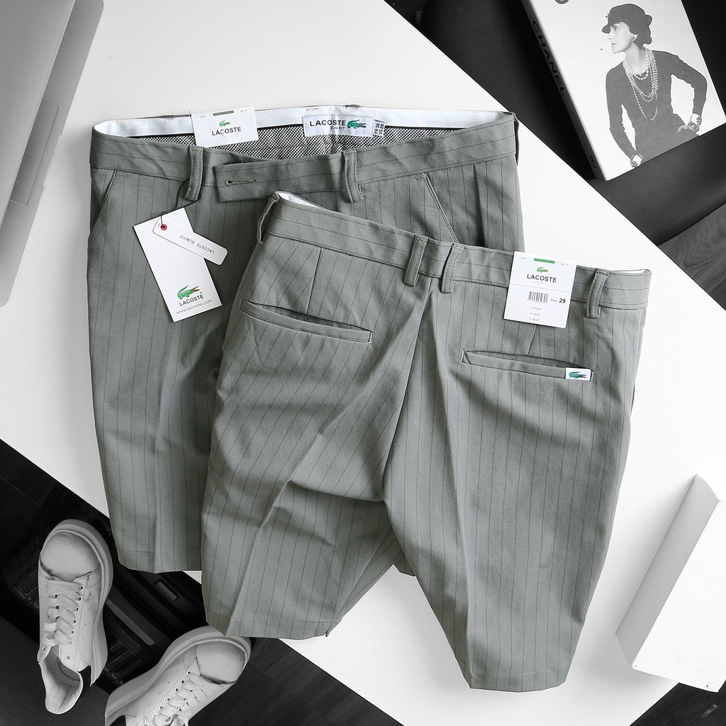 Quần short âu kẻ sọc , short tây caro cực đẹp ❤️ chất vải co giãn dáng slimfit gọn đẹp | MẪU ĐẸP TUYỆT ĐỈNH | QSLC12