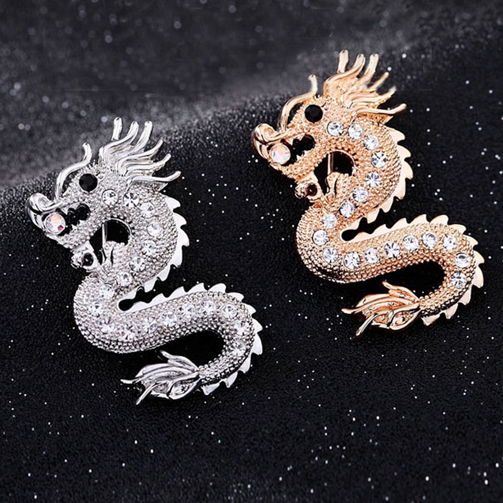 Ghim cài áo thiết kế hình rồng sang trọng cho nam