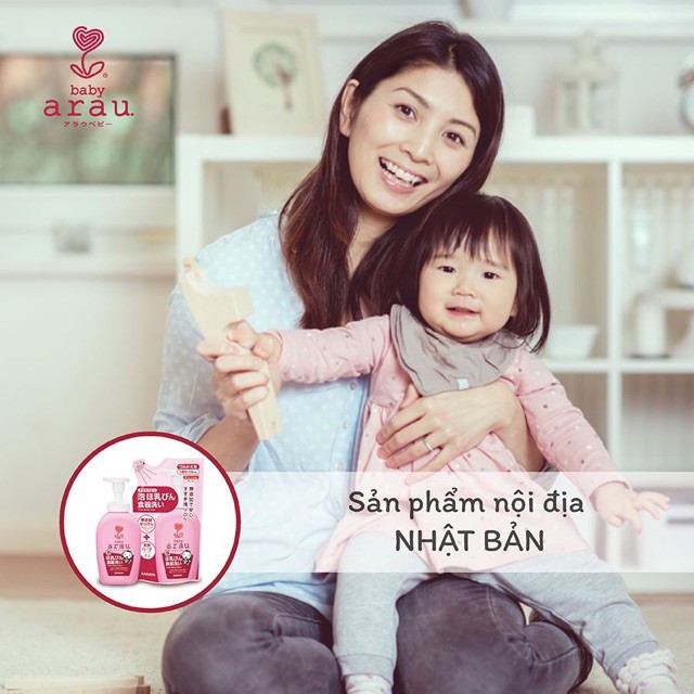 NƯỚC RỬA BÌNH ARAU BABY NHẬT CHAI 500ML/TÚI 450ML