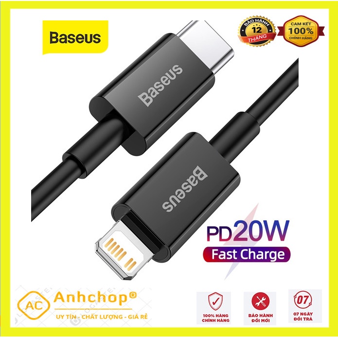 CÁP SẠC NHANH BASEUS 20W CATLYS-A03 1M TYPE C giá rẻ