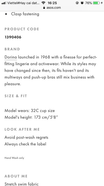 [CHÍNH HÃNG] Thanh lý Áo Bikini Asos Dorina Fiji Bandeau | BigBuy360 - bigbuy360.vn
