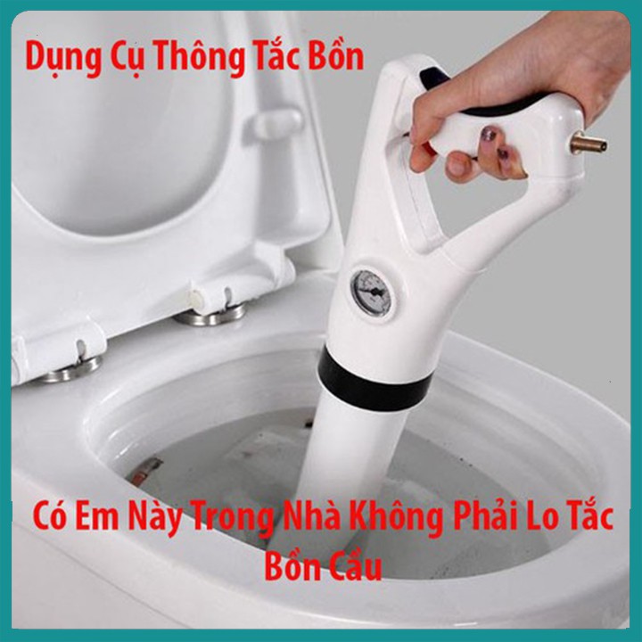 Súng thần công thông tắc bồn cầu, Thông tắc bằng khí nén siêu mạnh