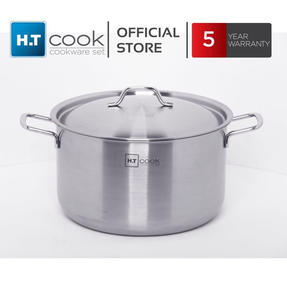 Nồi luộc gà inox 430 Fivestar H.T cook 1 đáy bếp từ nắp inox ( 26cm / 28cm / 30cm / 32cm )