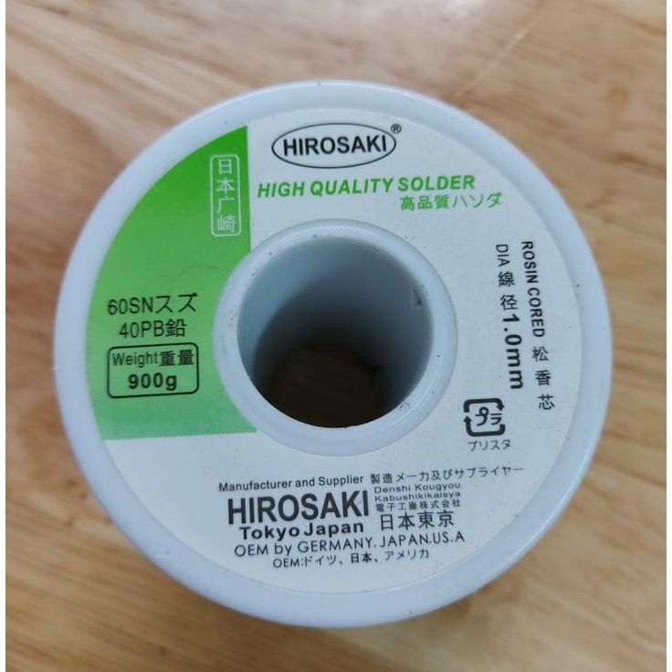 Thiếc Hàn Nhật HIROSAKI 1.0mm 900g siêu bóng chất lượng !