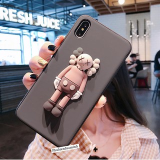 Ốp iphone viền dẻo_búp bê kaw nổi