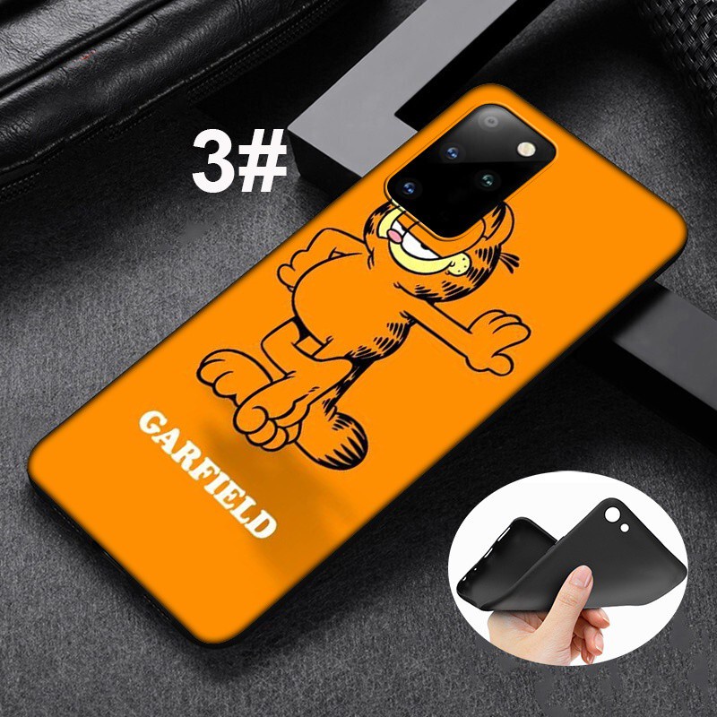 Samsung Galaxy S10 S9 S8 Plus S6 S7 Edge S10+ S9+ S8+ Soft Silicone Cover Phone Case Casing GR25 Cartoon Garfield cat