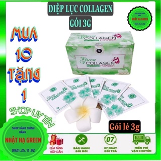[ Mua 10 Tặng 1] Diệp Lục Collagen gói lẻ 3g