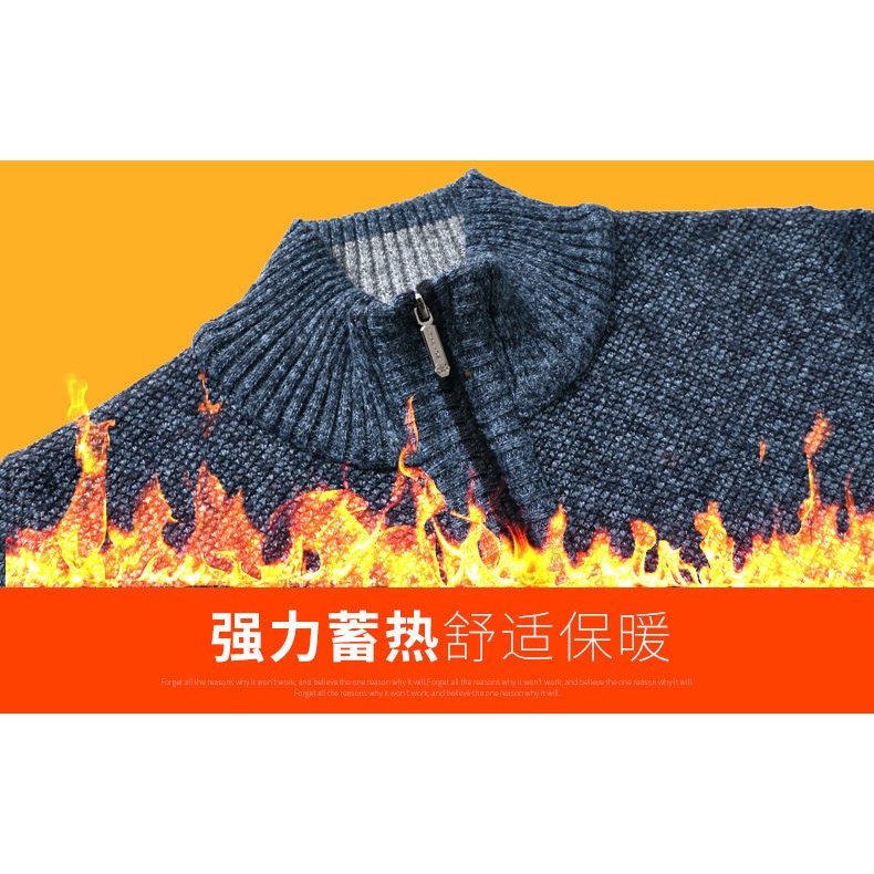 Áo khoác cardigan dáng rộng dày dặn thời trang mùa thu cho nam trung niên