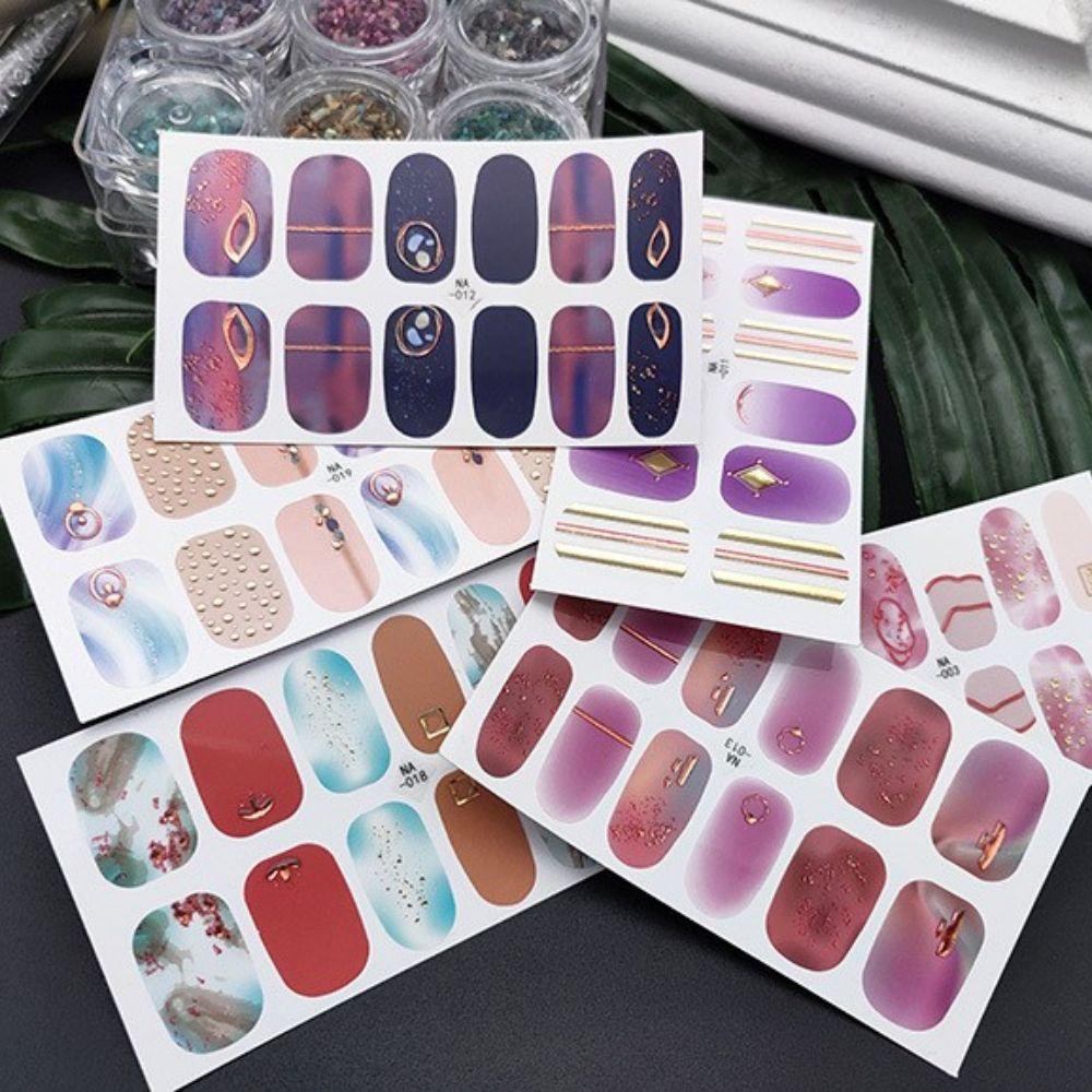 OCEANMAP Miếng Dán Trang Trí Móng Tay Tự Dính Chống Nước Tiện Dụng
