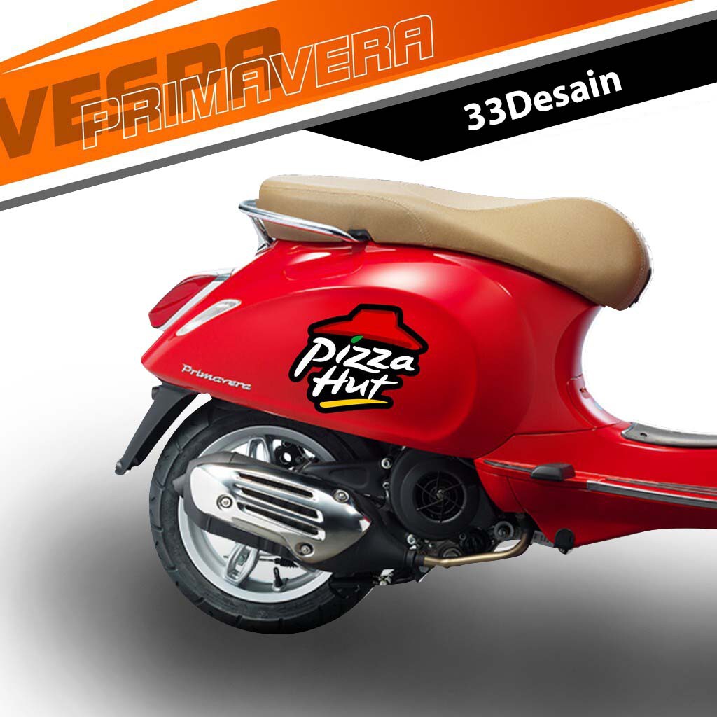 Sticker Dán Xe Vespa / Scoopy Pizza Hut - 16-33desain