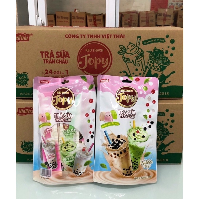 Thạch jopy vị trà sữa trân châu ( việt thái ) gói 300gr