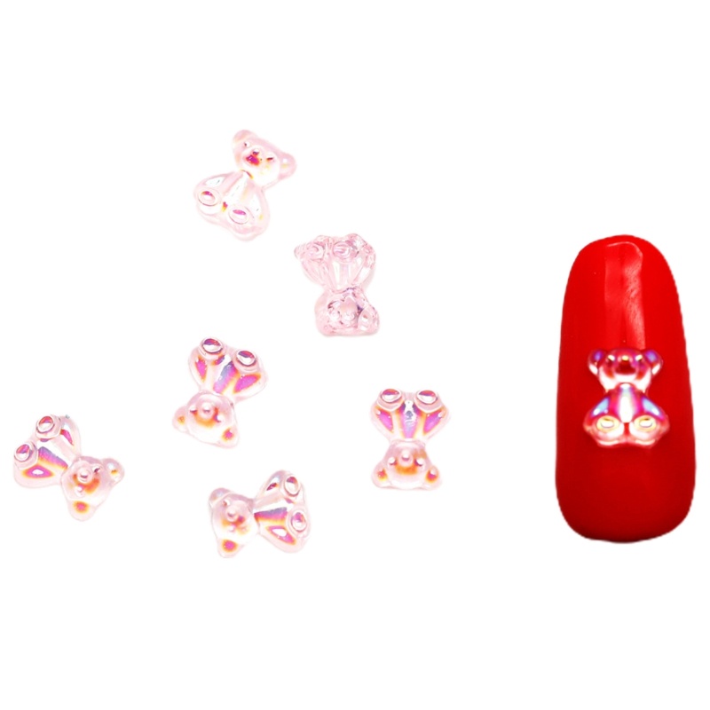 Set 200 Phụ Kiện Trang Trí Móng Tay Nghệ Thuật Hình Gấu Dễ Thương
