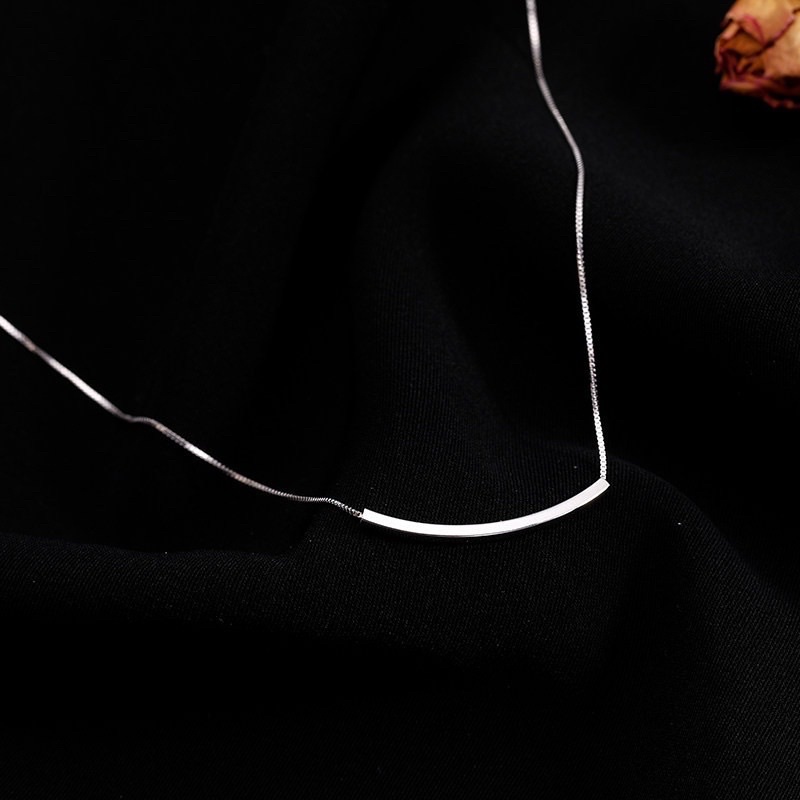 Dây chuyền nữ bạc ta THJ - Dạng thanh bạc trơn bóng đẹp , nhẹ nhàng