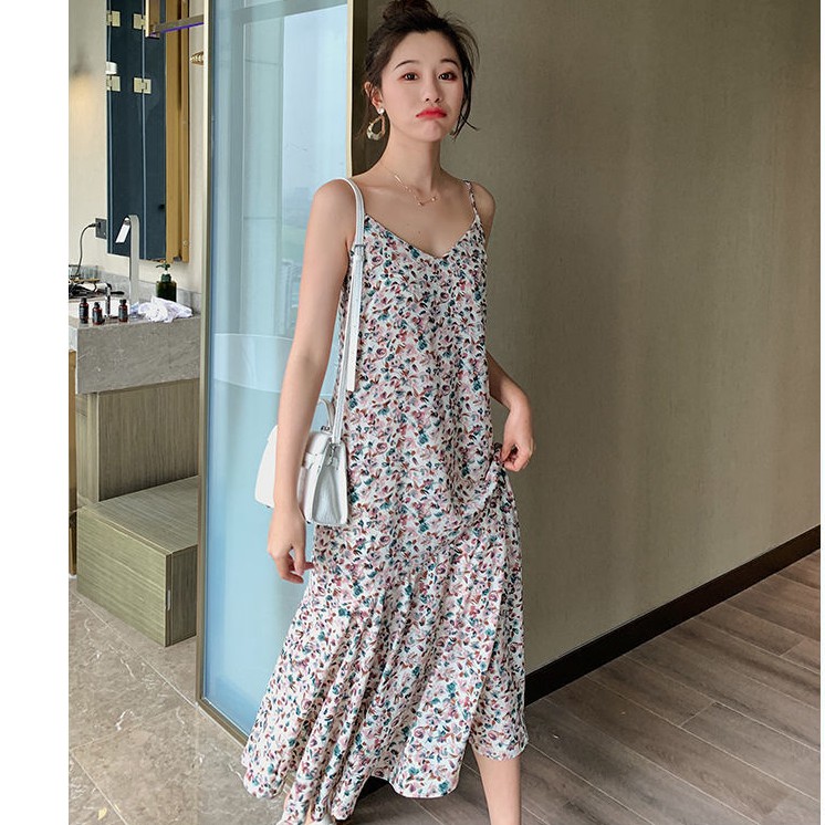 [Mẫu 2021- loại 1] Váy 2 dây dáng dài hoa nhí - Đầm hai dây tiểu thư | BigBuy360 - bigbuy360.vn