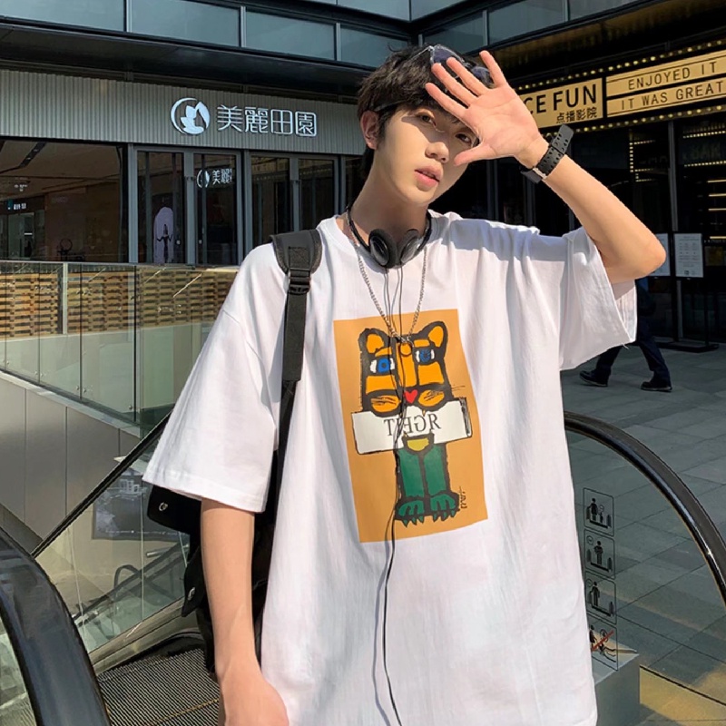 Áo Thun Tay Ngắn Dáng Rộng In Chữ Cỡ Lớn Thoải Mái Thời Trang Mùa Hè Cho Nam M-8XL