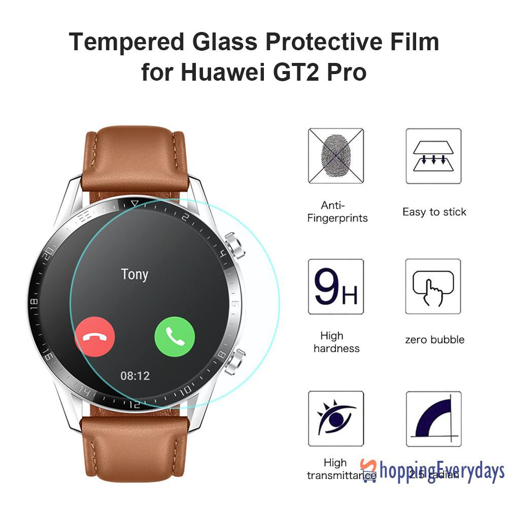 Set 2 Kính Cường Lực Cao Cấp Bảo Vệ Màn Hình Cho Đồng Hồ Huawei Watch Gt 2 Pro