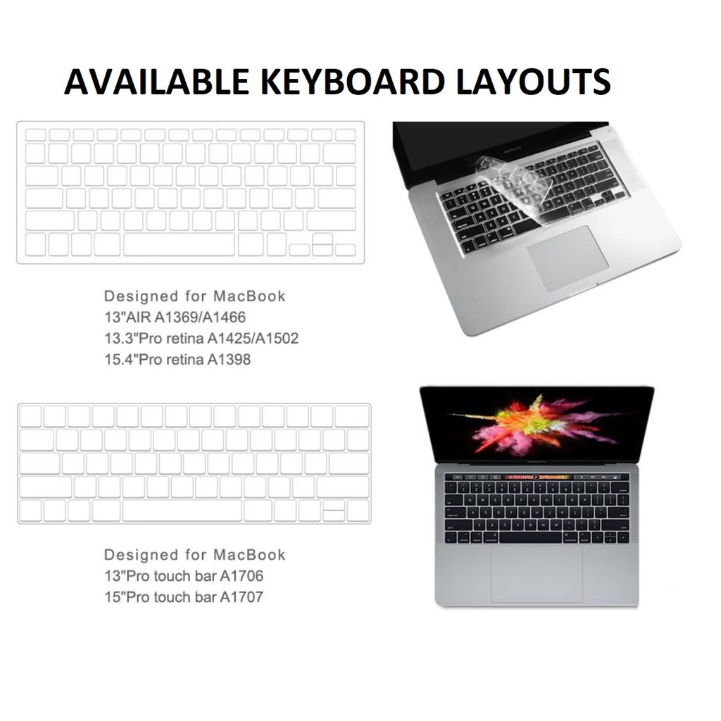 Ốp Bảo Vệ Bàn Phím Bằng TPU 0.1mm Siêu Mỏng Cho Macbook Pro Air M1 13 A2337 A2338 A2179 A1466 Retina Pro 14 Pro 13 15inch Pro 16 2021 Air