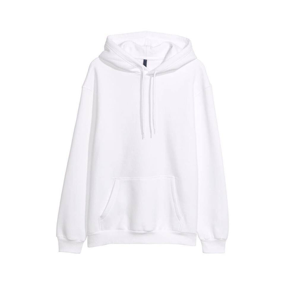 áo hoodie trắng trơn unisex - áo khoác nỉ bông hoodie basic white - hoodie chui đầu thời trang nam nữ phong cách '
