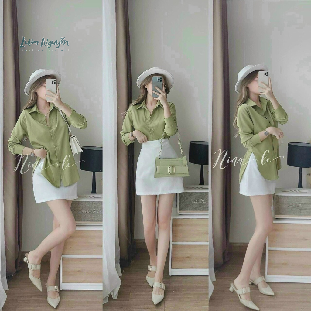 Áo kiểu kèm chân váy cực hot thiết kế trẻ trung